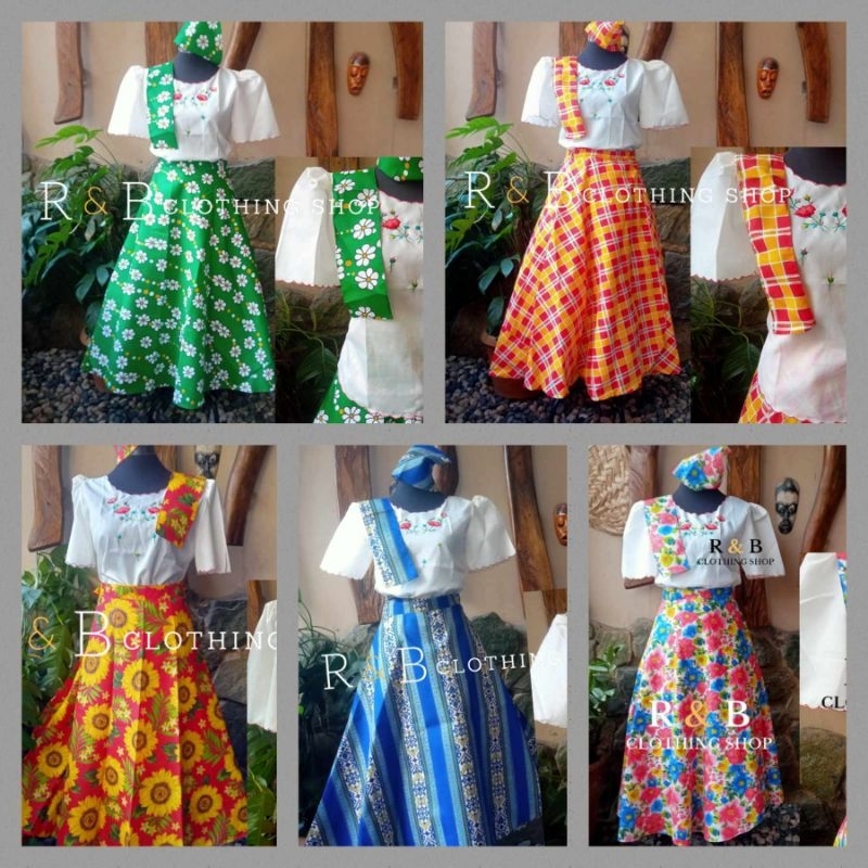 ADULT Filipiniana Kimona terno Maria Clara terno