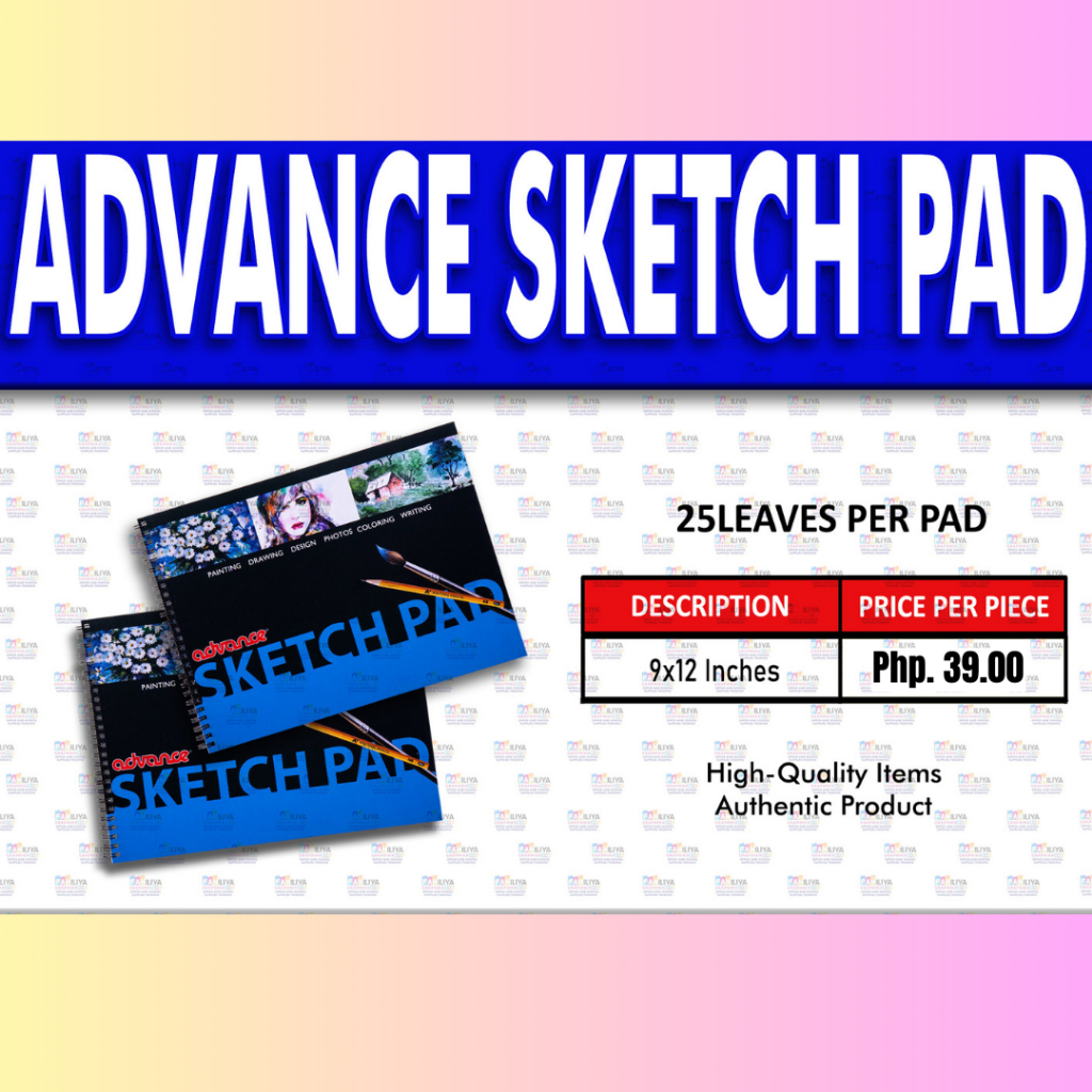 Advance sketch pad (25 LEAVES PER PAD) | Shopee Philippines