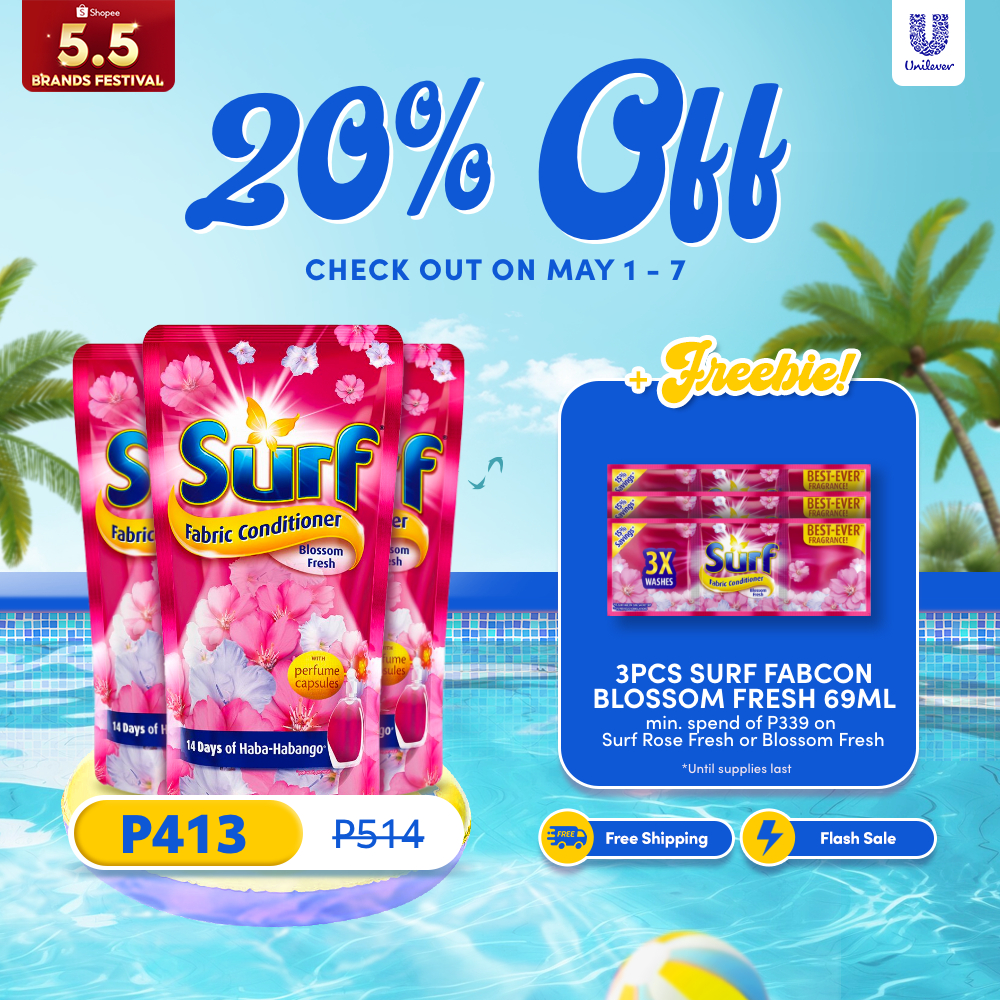 Surf Laundry Fabric Conditioner Blossom Fresh 670ml Pouch 3x | Shopee ...