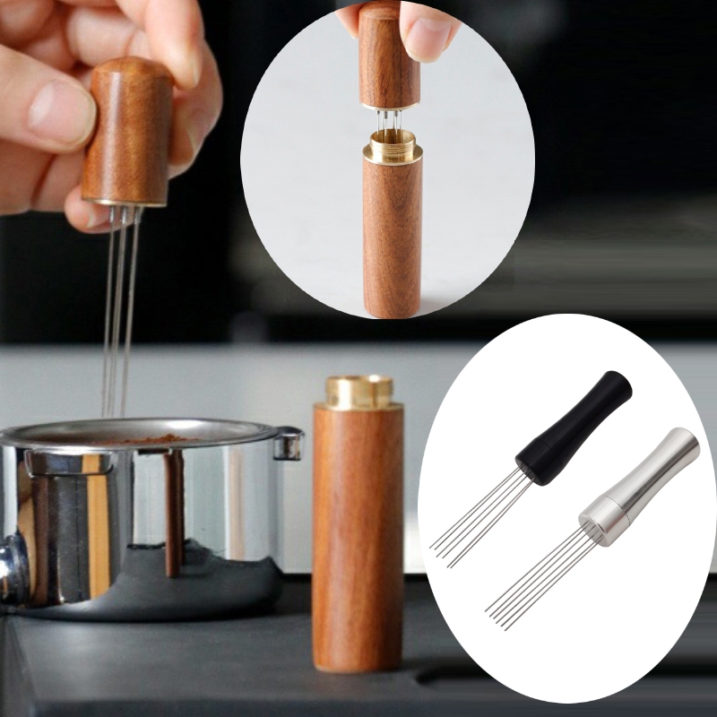 [Ship Local] Wood Handle Coffee Tamper Leveler Stirring Powder ...