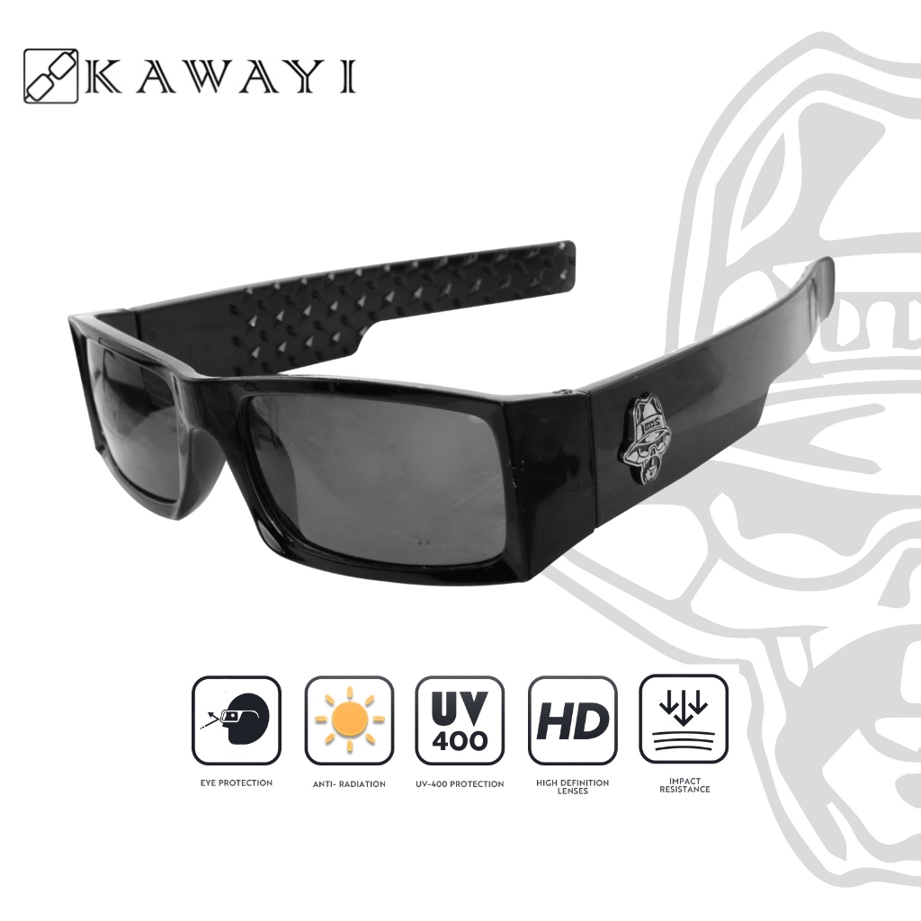 Locs Sunglasses Marijuana Leaf Pattern – Matte Rectangular Frame With UV 400 Protection 7 thumbnail image