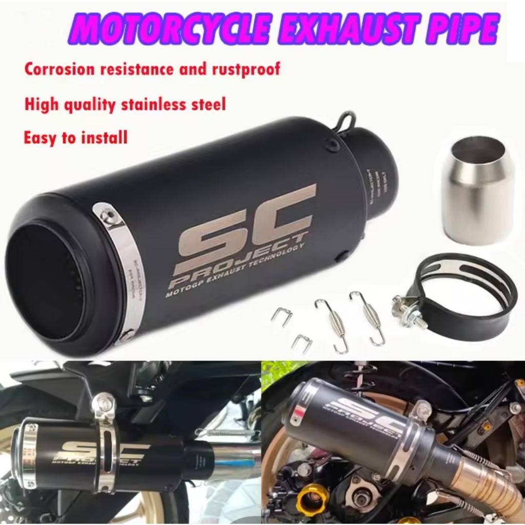 SC Project Tailpipe Tail Pipe Stainless Motorbike Exhaust Rear Pipe ...