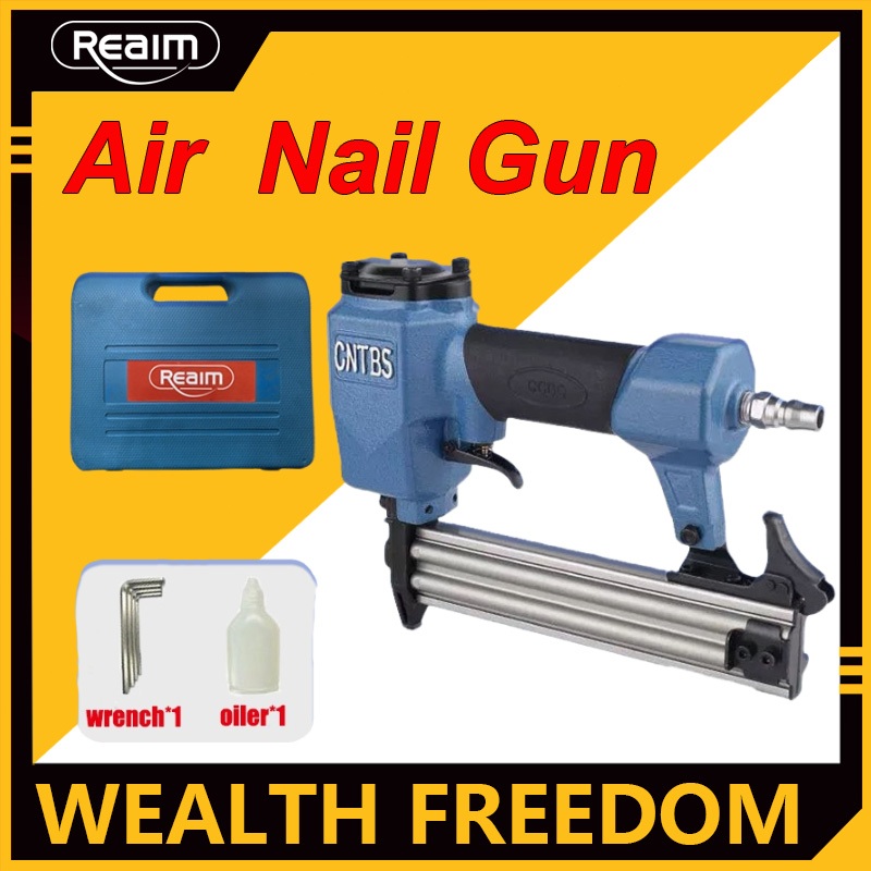 REAIM Electric Nail Gun Air Tacker Gun Pneumatic Nail Gun Heavy-Duty ...