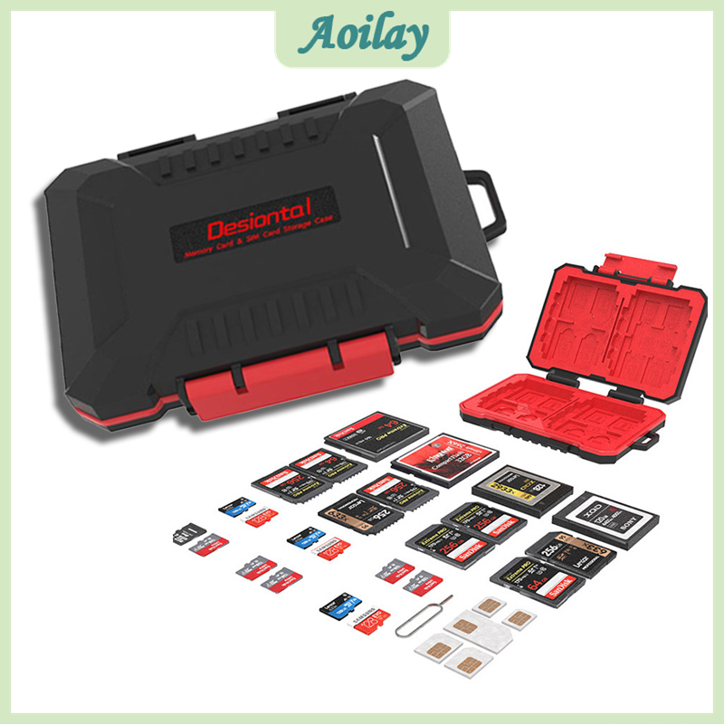 Waterproof Memory Cards Storage Case Portable Memory Cards Holder ...