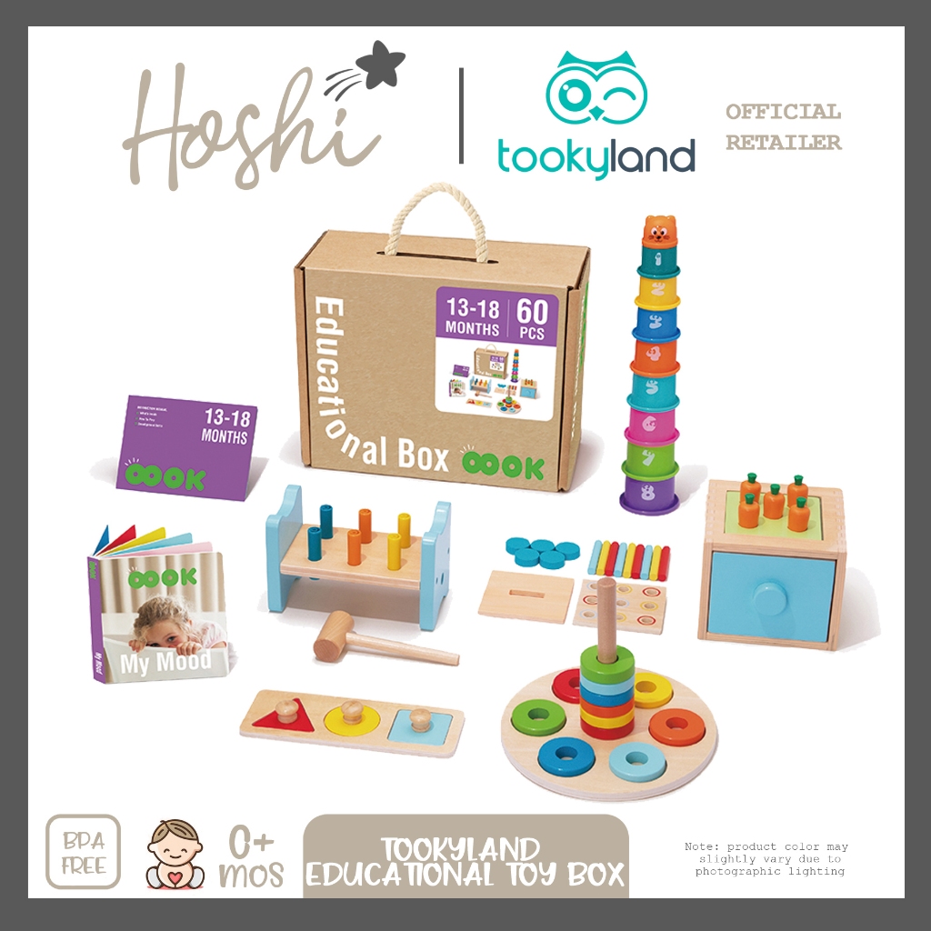 Hoshi Baby x Tookyland 60pcs Montessori Educational Toy Box Play Kit ...