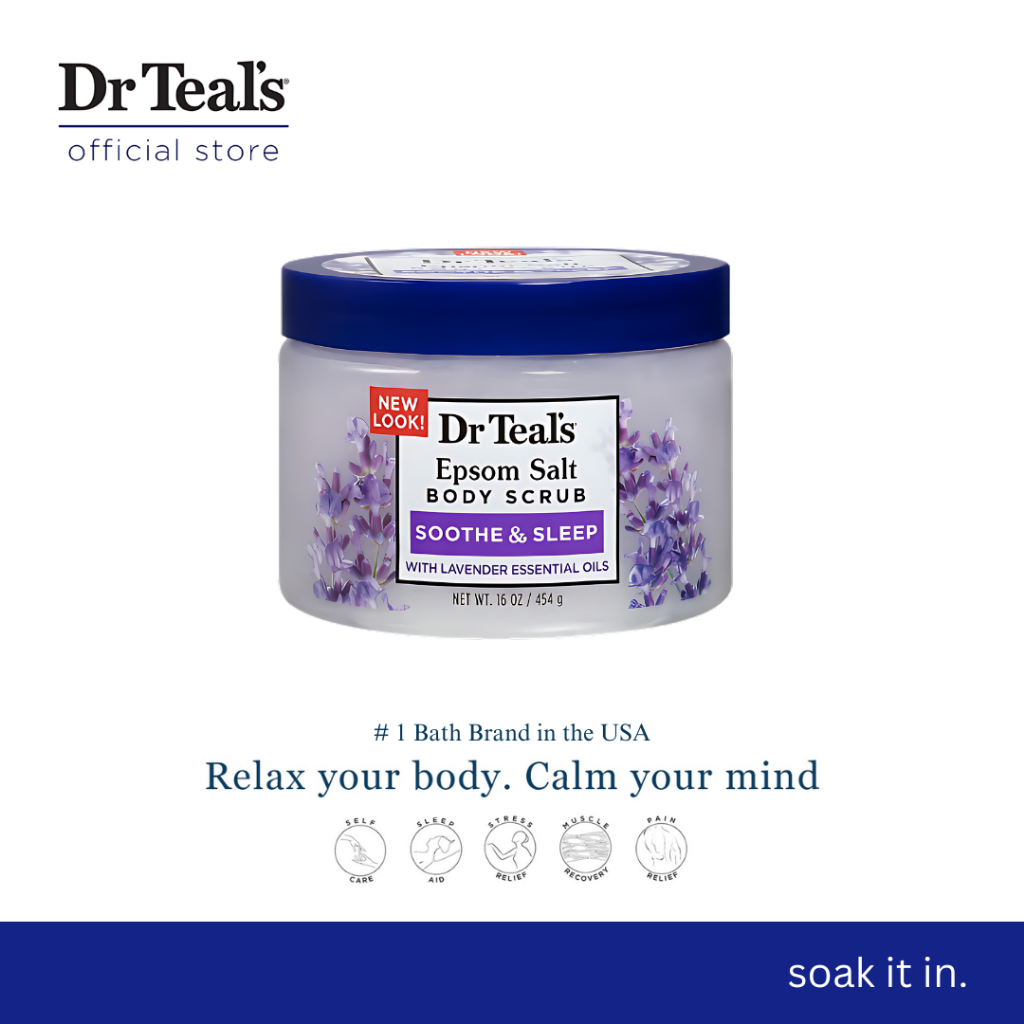 Dr Teals Exfoliate And Renew Epsom Salt Body Scrub With Lavender 454g Shopee Philippines 6815