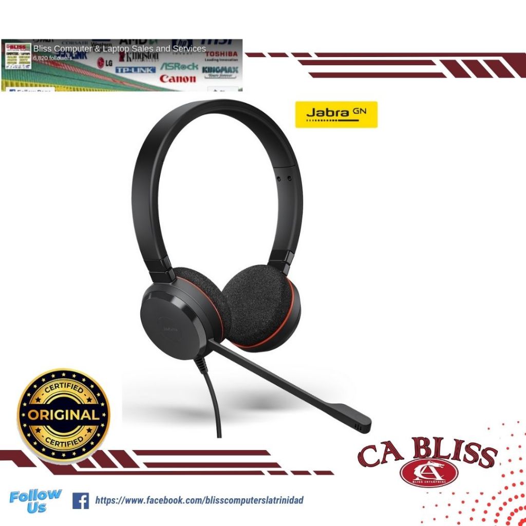 Jabra Evolve 20 MS Stereo USB-A Headset (HSC016) | Shopee Philippines