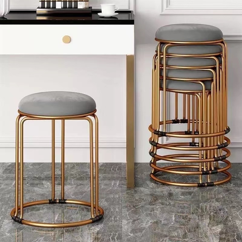 Simple stool household can be stacked round stool modern simple table ...