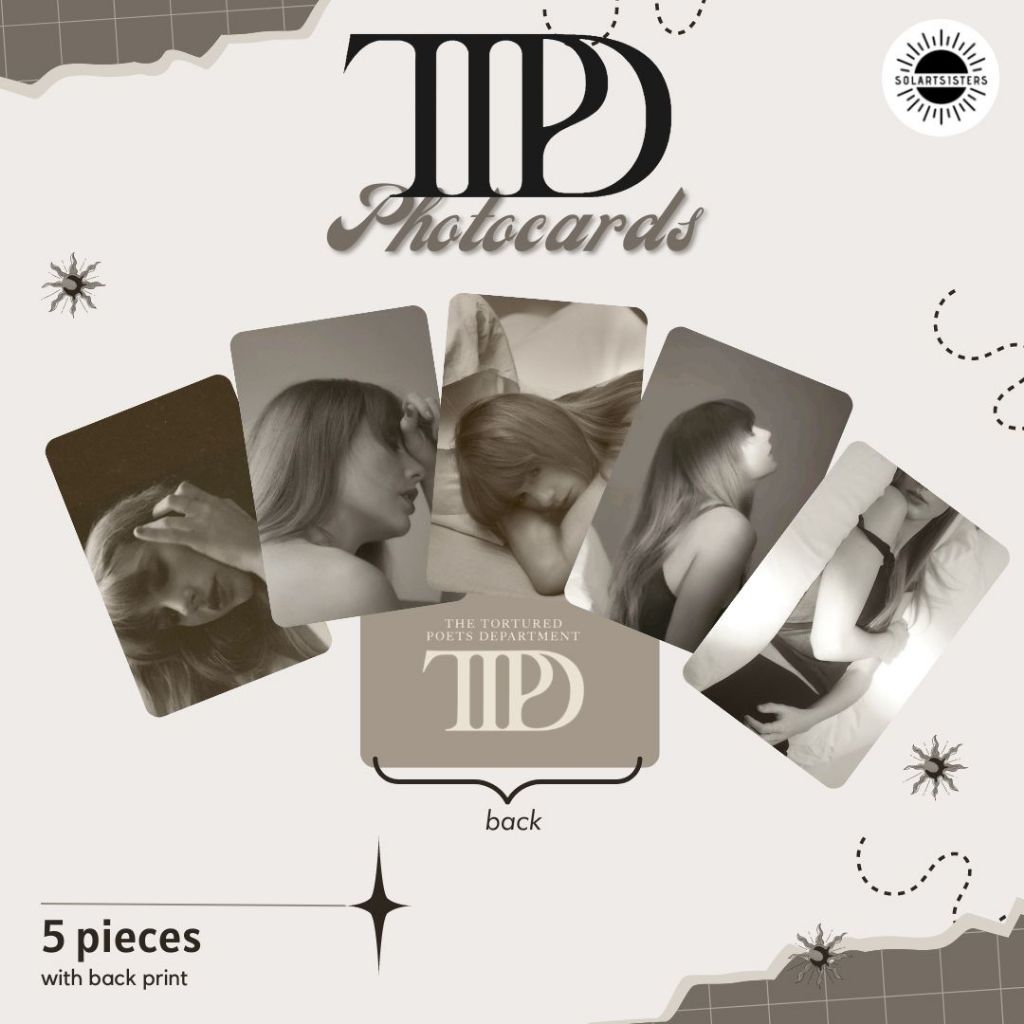 5 PCS SET TTPD Fanmade Photocards Inspired Taylor Swift The Tortured ...