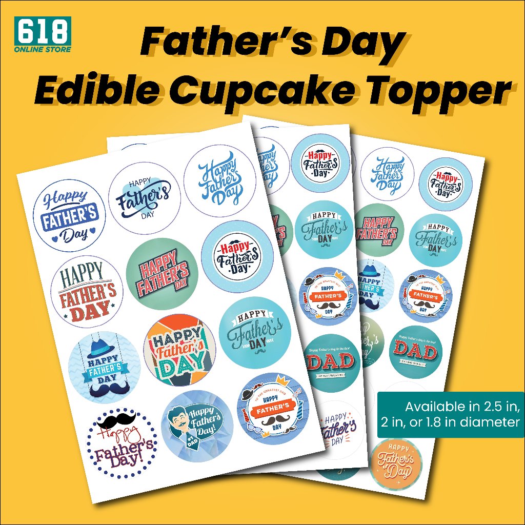 Edible Print Cupcake Toppers Seasonal Designs Occasions | Shopee ...
