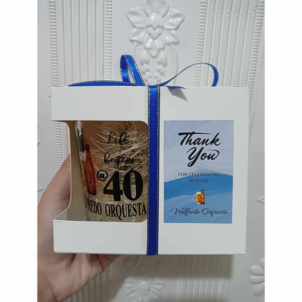 Mug Box-Mug Box With Sticker Print-Mug Box With Sticker Print & Ribbon ...