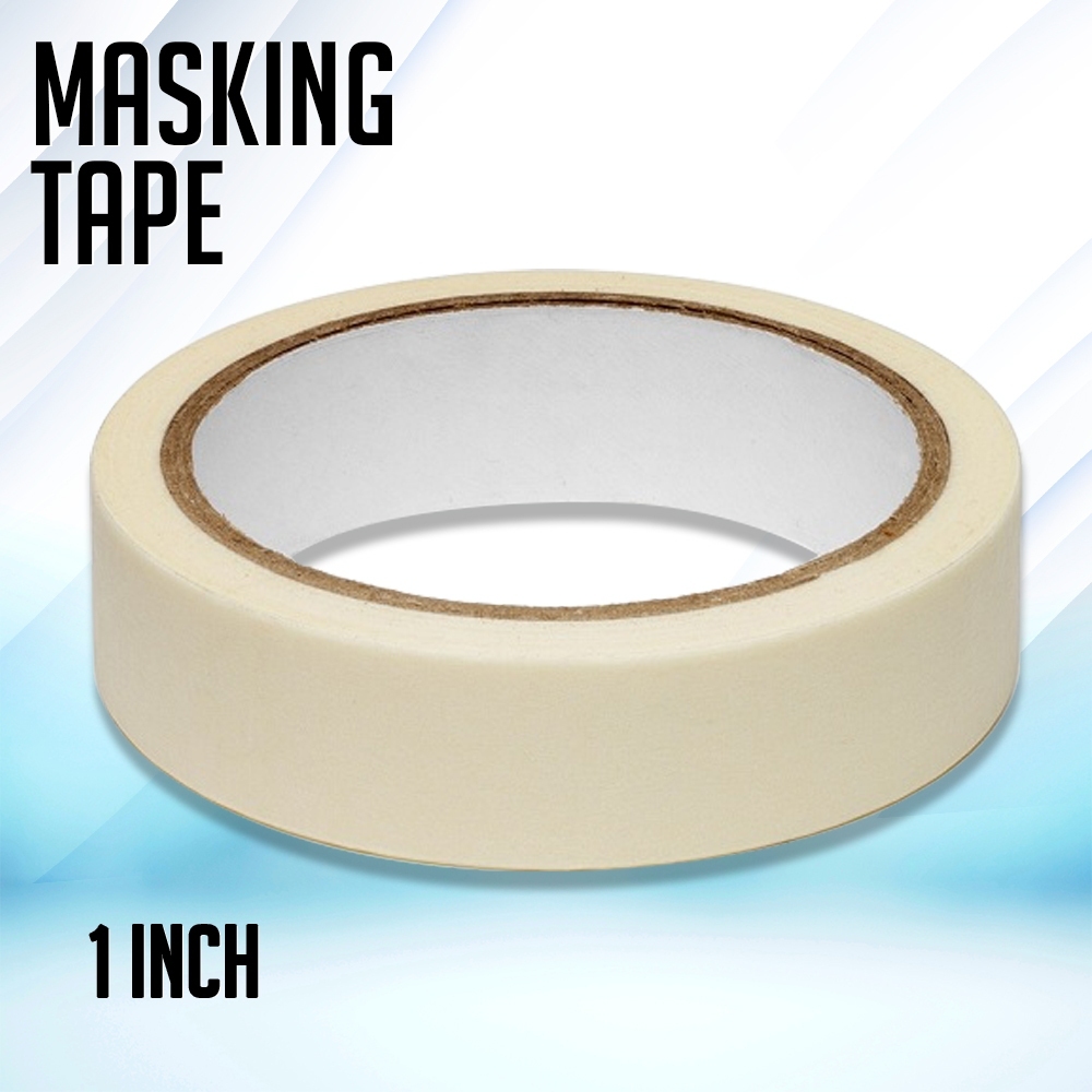 Masking Packaging Paper Tape || 1inch, 3/4inch, 1/2inch (20 meters per ...