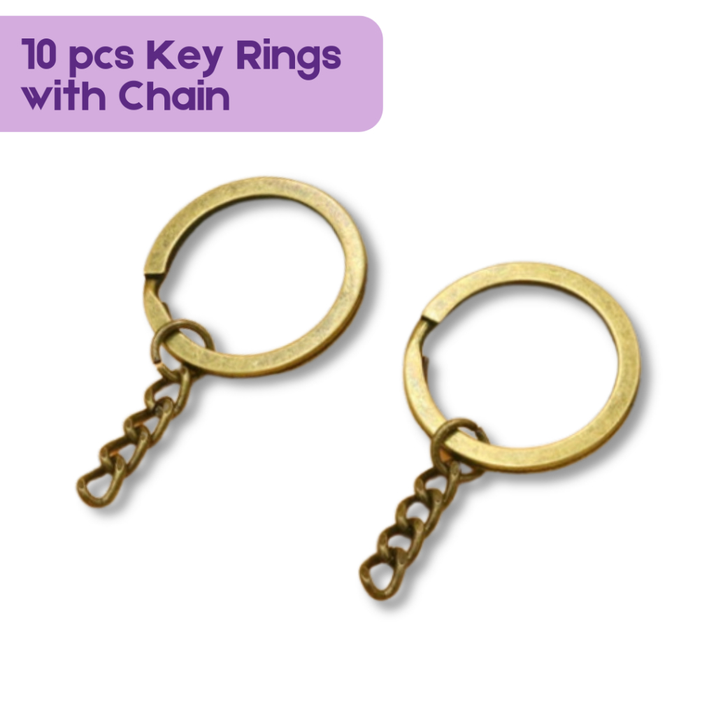 10 pcs Key Rings with chain | Shopee Philippines