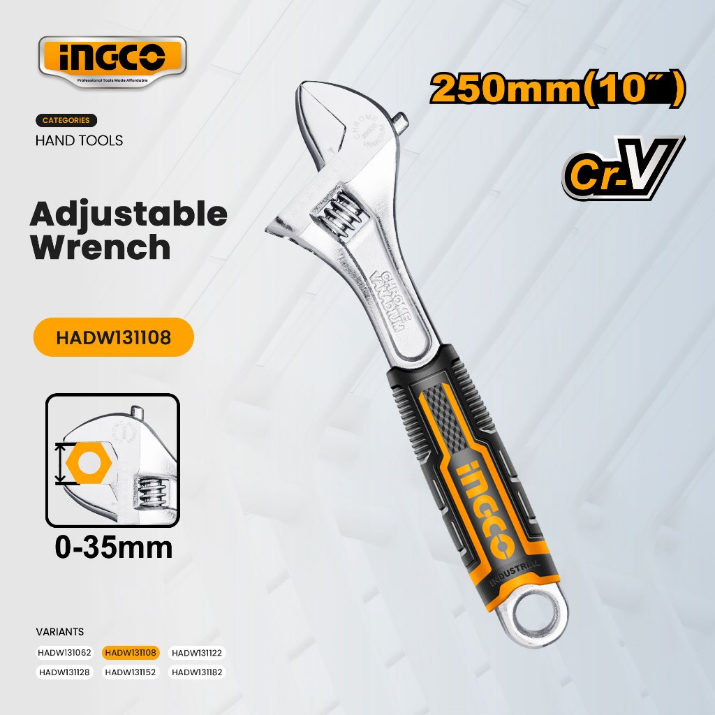 Ingco Adjustable Wrench Katala Enlarge Open Monkey Wrench Multifunction ...