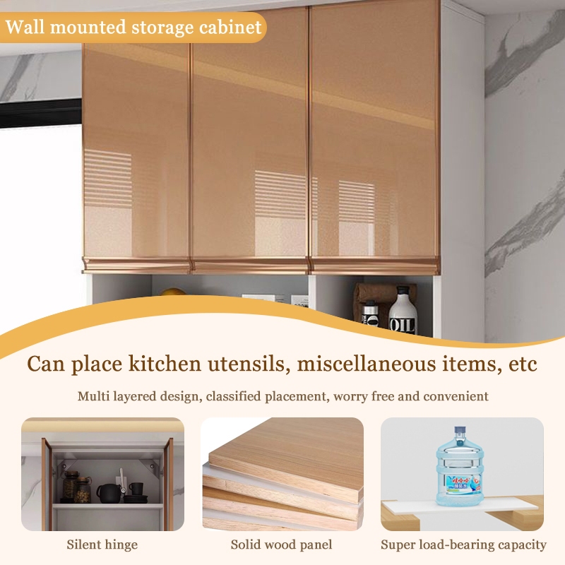 kitchen cabinet wood condiment storage hanging cabinet wall for kitchen ...
