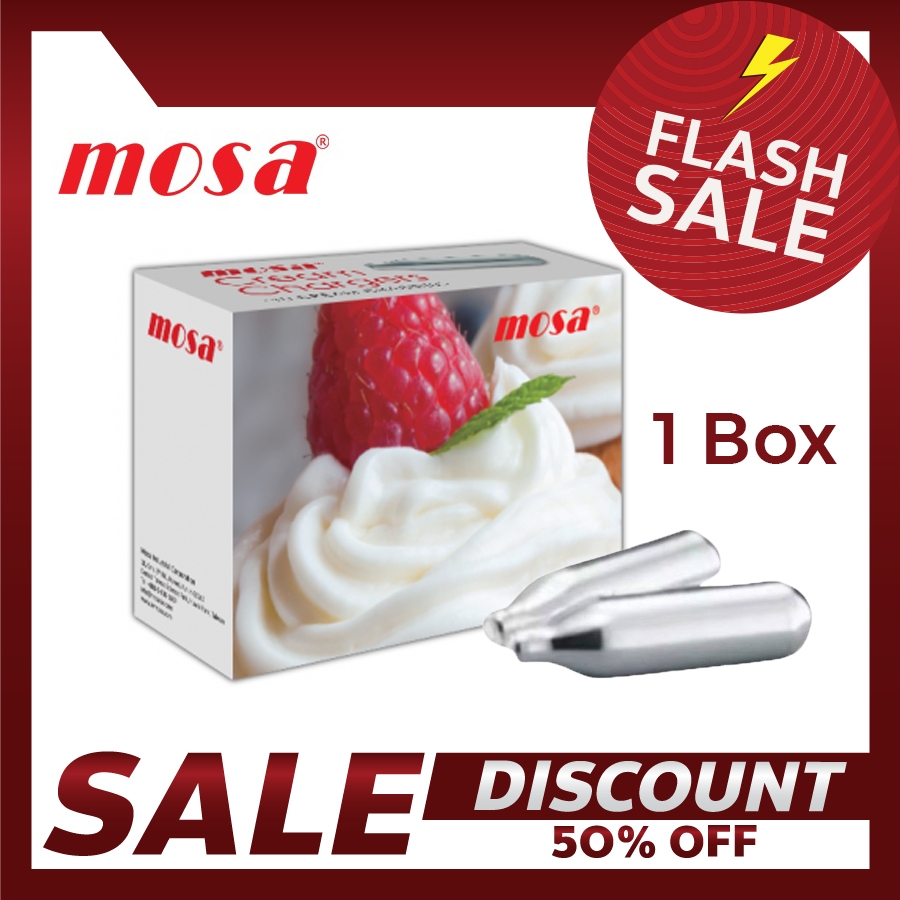 Mosa Cream Charger 1 Box 10 Chargers/Box Frappe/ Mosa / Milktea / Cake