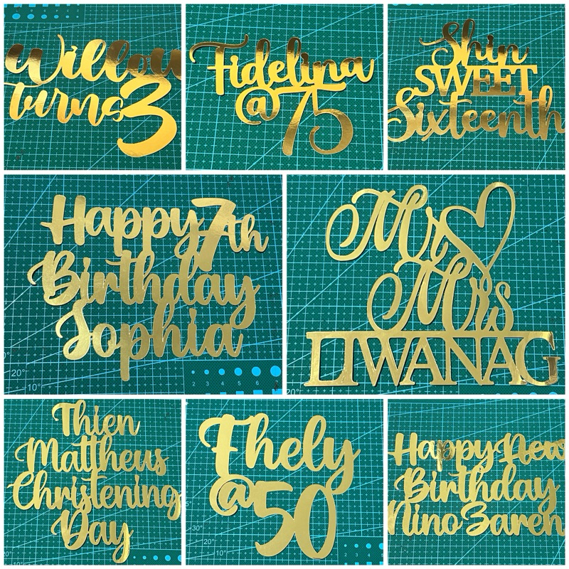 Customized Cardstock Toppers READ DESCRIPTION BEFORE CHECKOUT | Shopee ...