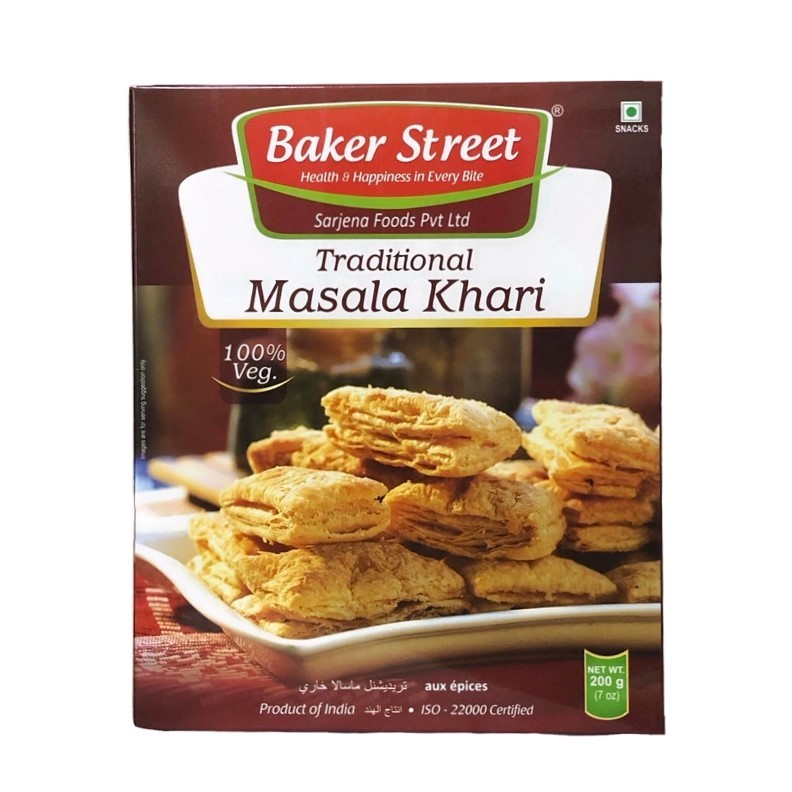 Baker Street Traditional Masala Khari - Spicy Flavored Baked Puff ...