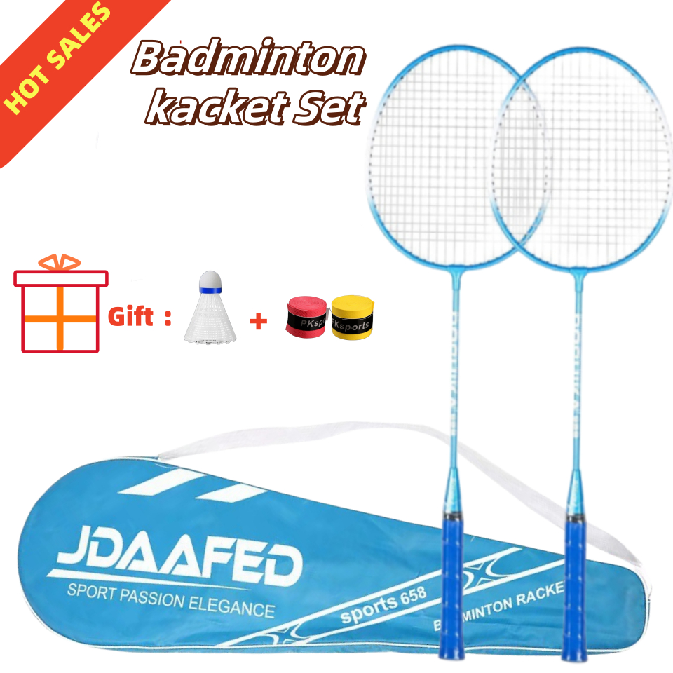 Badminton Racket Set Double Racket for Student Beginners | Shopee ...