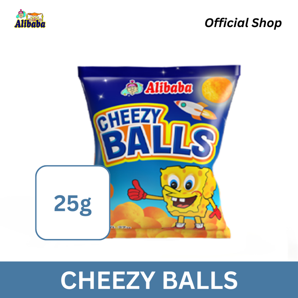 Alibaba Cheezy Balls 22g x 6/12 pcs (Cheese Flavored Snack, Made with ...