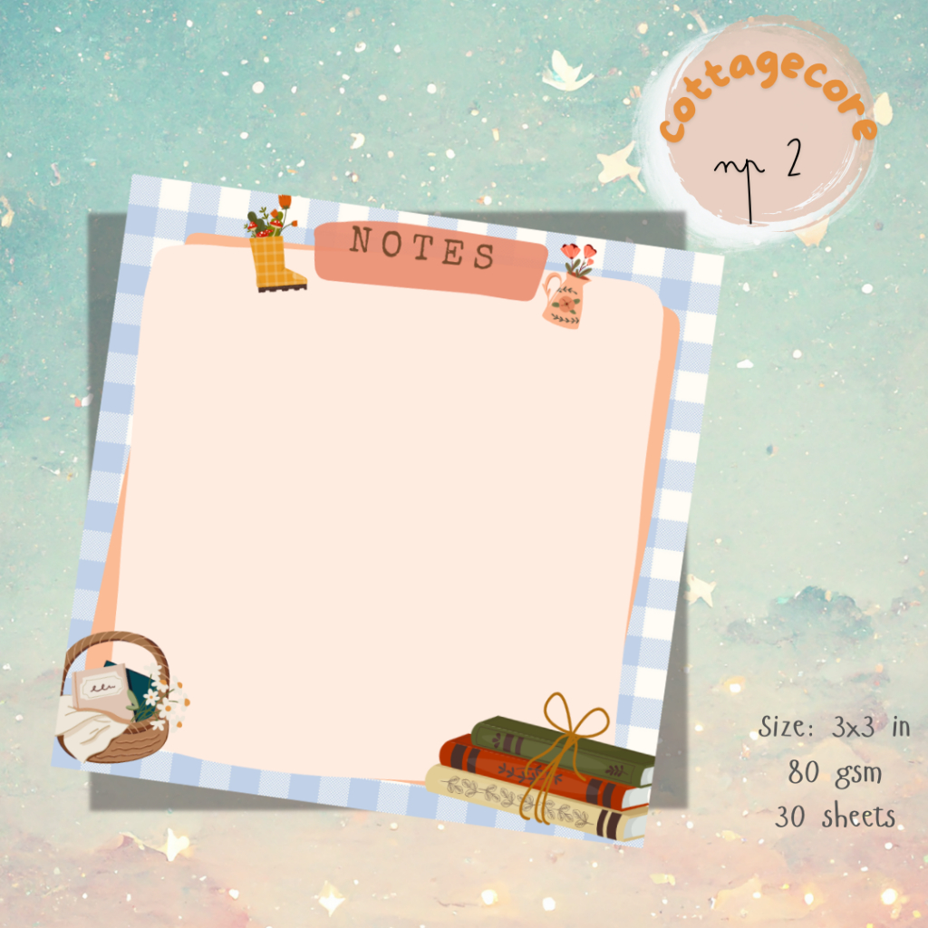 COTTAGE CORE NOTEPAD MEMO PAD | Shopee Philippines