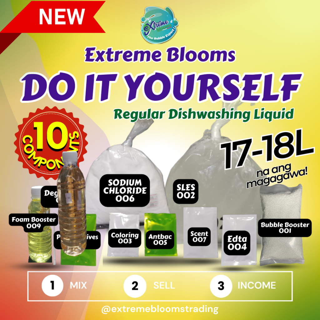 Extreme DIY DISHWASHING LIQUID KIT 17 liters Yield /9+1 components