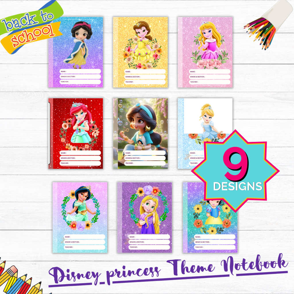 PRE-ORDER -DISNEY PRINCESS THEME Notebook -30 sheets(60 pages) | Shopee ...