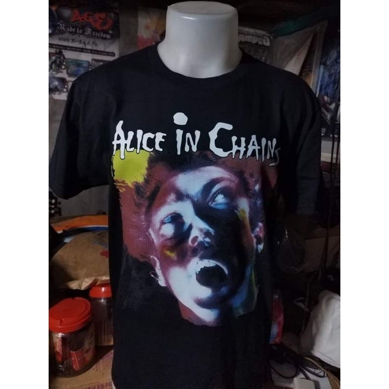 T-shirt Vintage Alice In Chains - Gildan - Tailles S à 5XL - Noir Unisexe - Neuf Avec Étiquettes