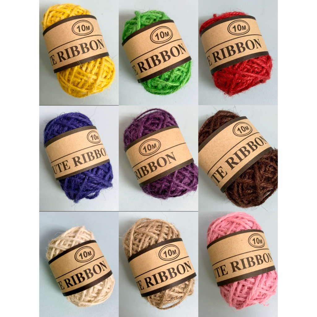 10M color Jute Twine String Hemp Gift Wrapping Cords Thread DIY ...