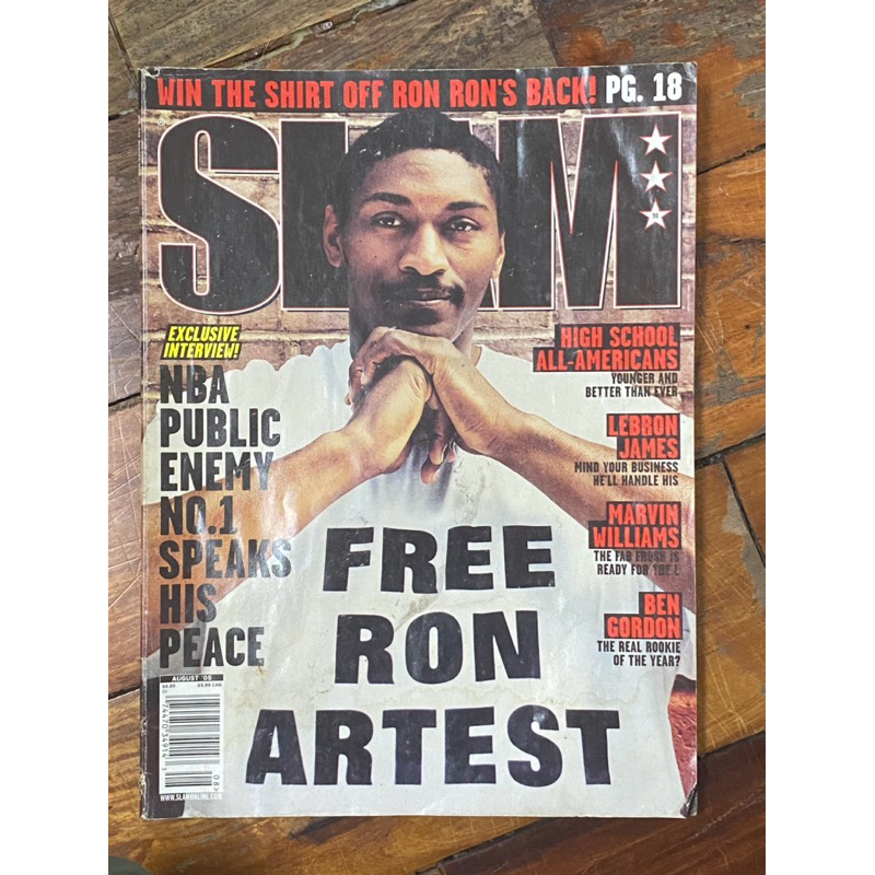 SLAM U.S. MAGAZINE BASKETBALL - FREE RON ARTEST - Lebron James - BEN ...