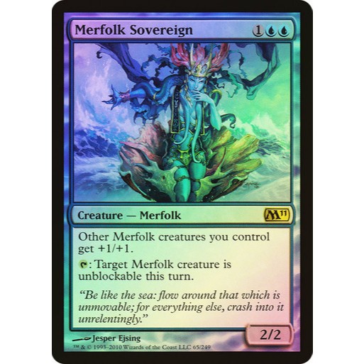 Magic the Gathering | Merfolk Sovereign (M11 Normal Foil) | Shopee ...