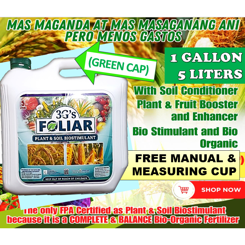 3Gs FOLIAR SOIL AND PLANT BIOSTIMULANT JAPAN TECHNOLOGY ALL IN ONE ...