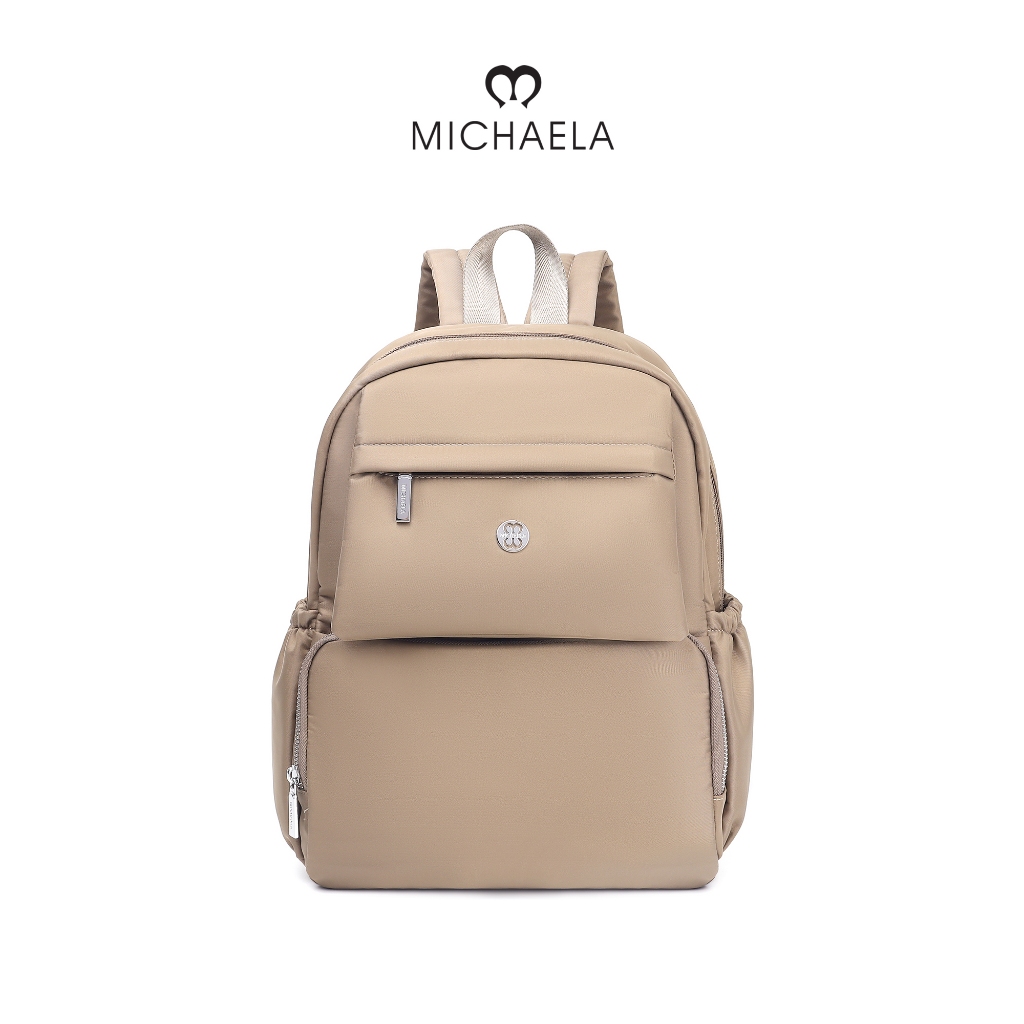 MICHAELA Cushioned School Bag Thicken Re-Nylon with Luggage Fixed Strap ...