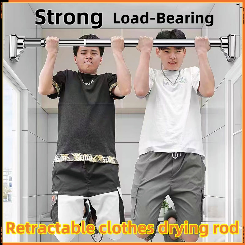 Curtain rod extendable with bracket adjustable rod clothes drying rack ...