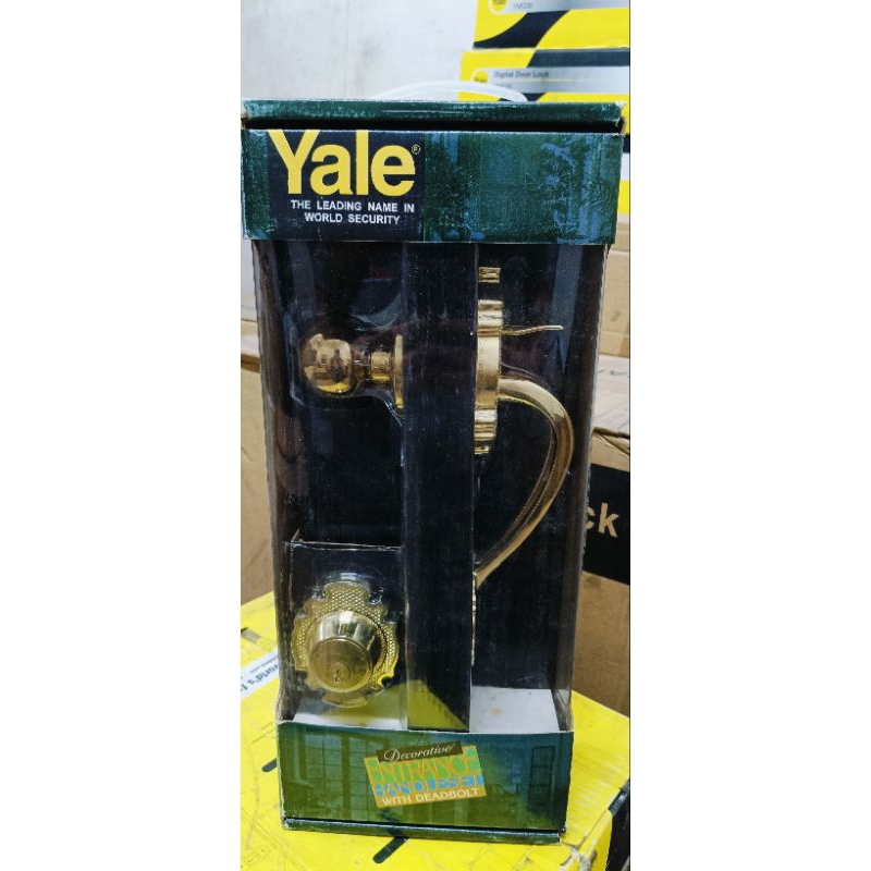 Yale Main Entrance Handle Lockset RV/Ca5057 Us3 ( Brass Finish ...