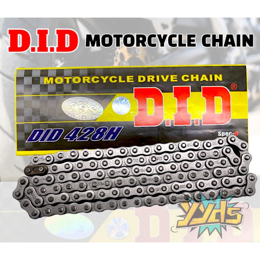 DID CHAIN HEAVY DUTY FOR MOTORCYCLE 428H CHAIN 110L-120L-130L | Shopee ...