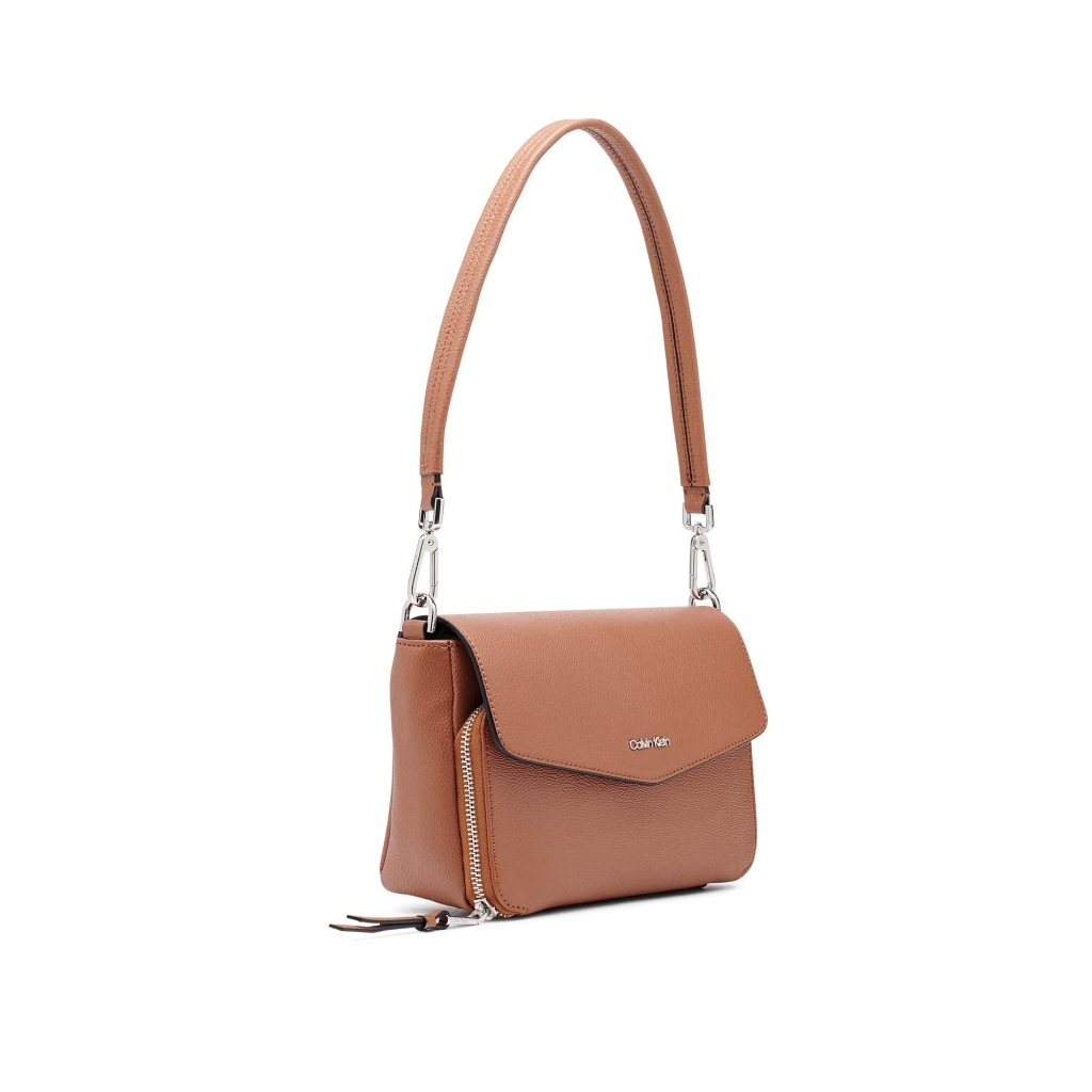 Calvin Klein (CK) Ava Novelty Demi Shoulder Bag (Deep Forest Textured