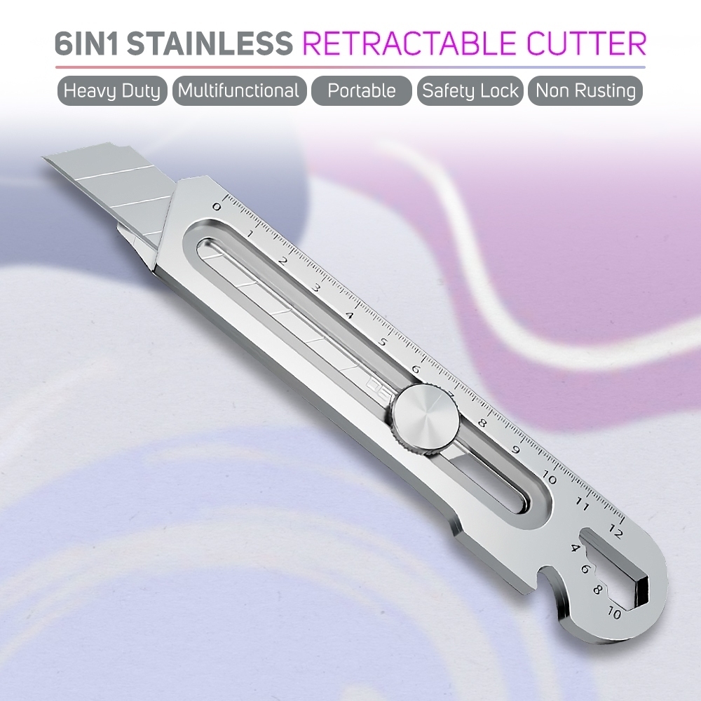 6-in-1 Stainless Heavy Duty Retractable Cutter | Shopee Philippines