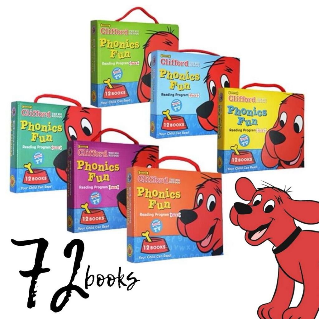Clifford's Phonics Fun Reading Program (6 boxes / 72 books