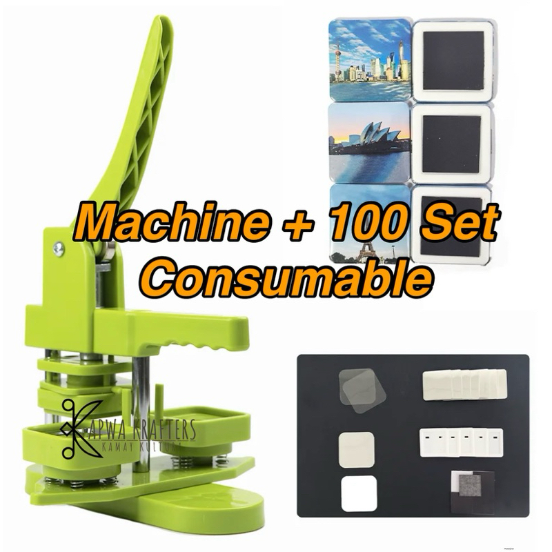 ONHAND Square Button Pin Press Machine 2x2 inches Fridge Magnet Machine ...