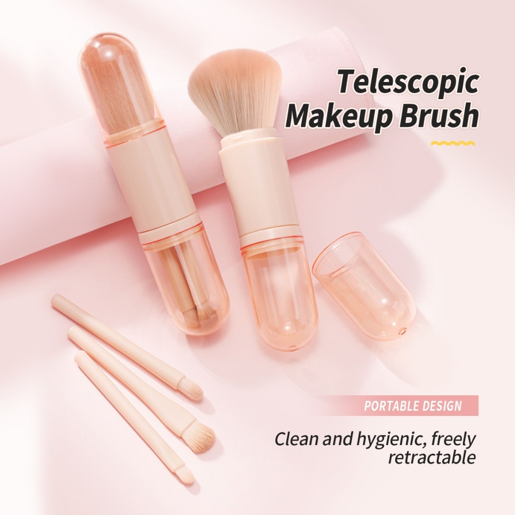 4 in 1 Mini Makeup Brush Set Blending Powder Eye Shadow Foundation ...