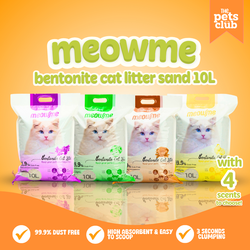 MEOWME Bentonite Cat Litter Odour Control clumping Highly Absorbent Cat ...