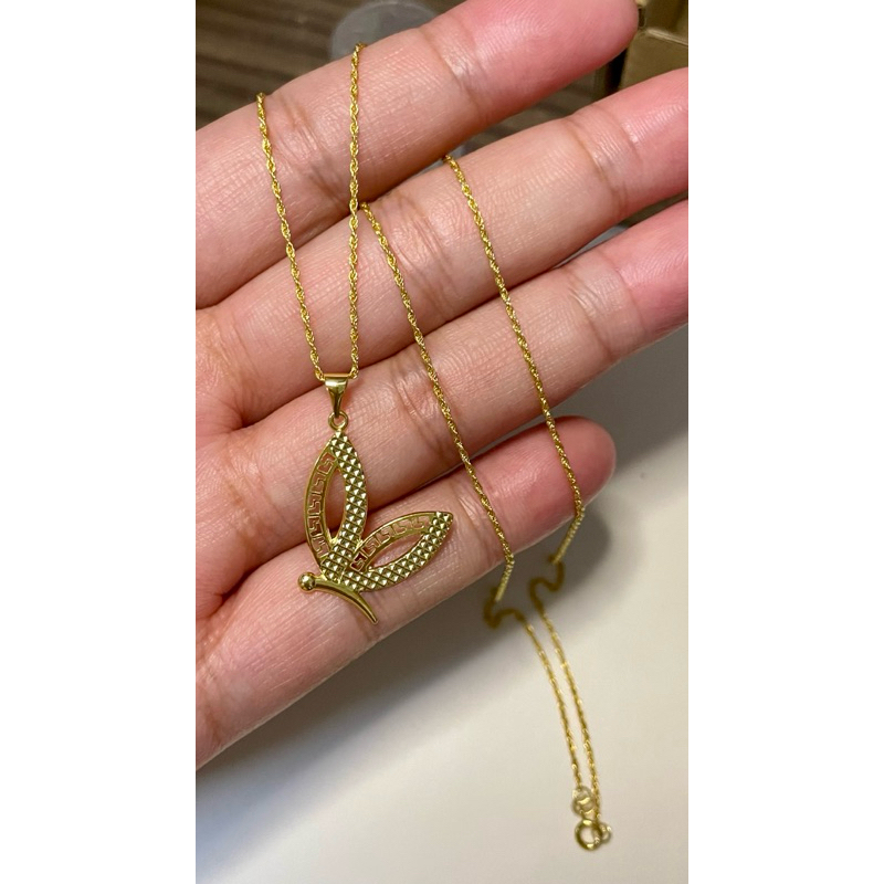 PAWNABLE 18K Saudi Gold Rope Chain(lightweight) with 18K Gold