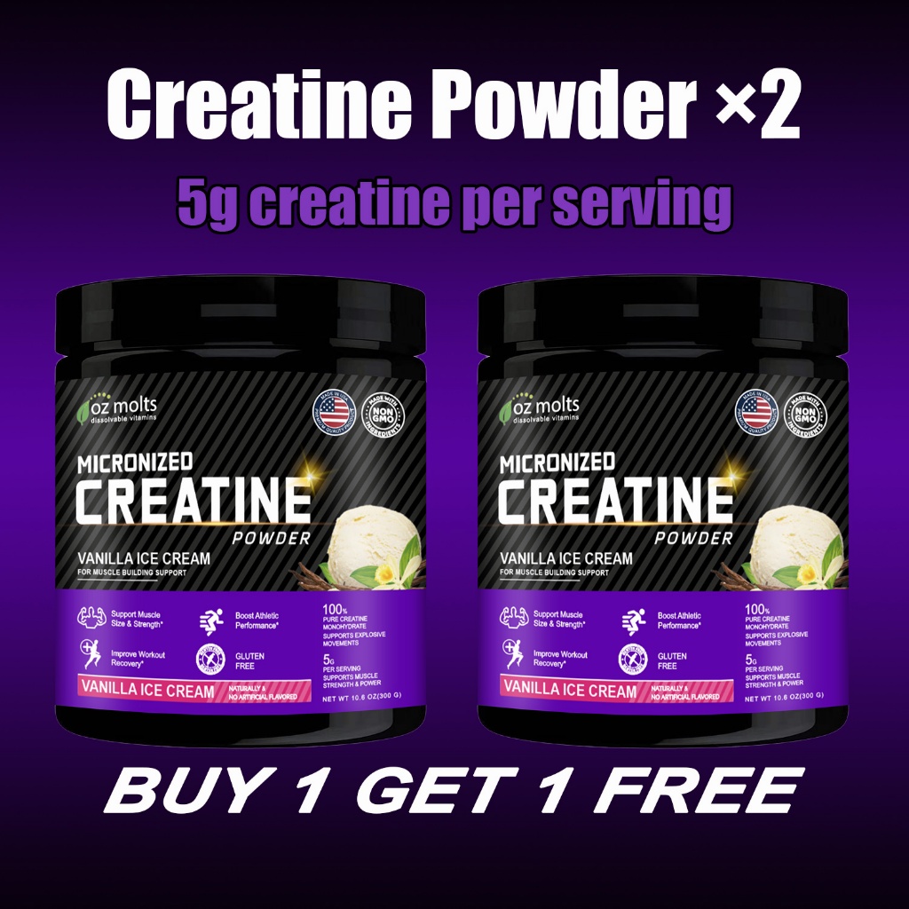 Ozmolts Creatine Monohydrate Powder Pre Workout Recovery Muscle ...