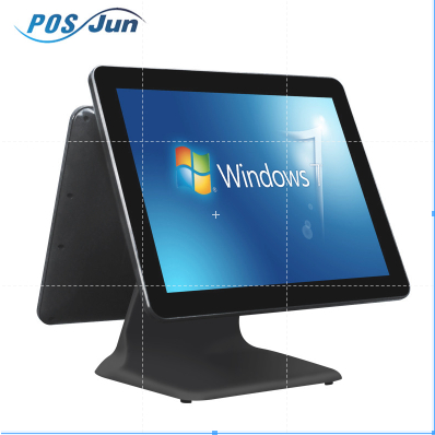 Whole set desktop 15 Inch dual screen all in one touch screen pos ...