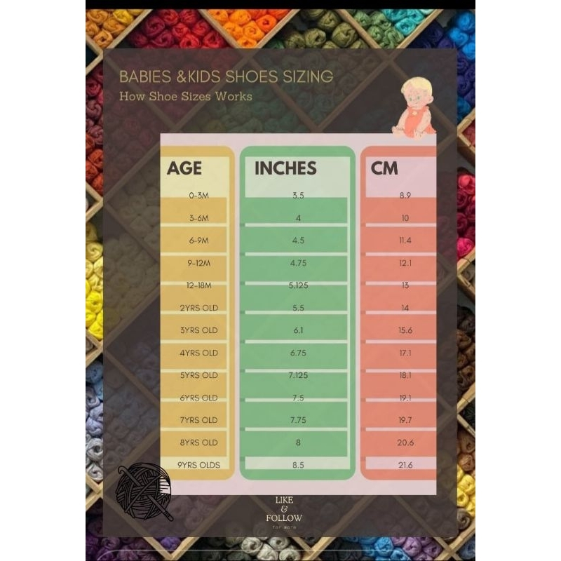 Chart Size De Zapatos De Bebe Crochet White Shoes Christening