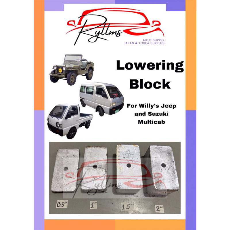 Lowering Block Willy’s Jeep and Suzuki Multicab | Shopee Philippines