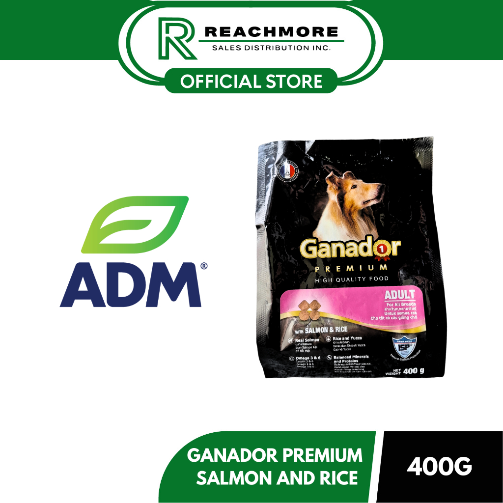 ADM Ganador Adult Salmon & Rice 400g | Shopee Philippines
