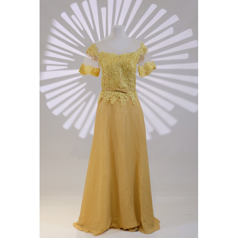 Matt gold gown best sale