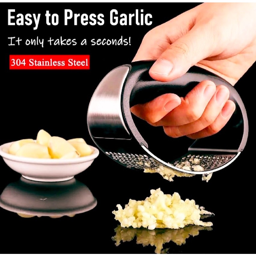 Stainless Steel Garlic Press Rocker - Professional Grade Garlic Mincer ...